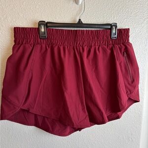 Women's Red Athletic Shorts